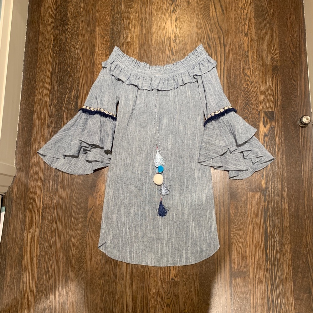 MISA Los Angeles off the shoulder dress